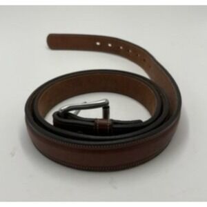 Hanks Belts Men's The Esquire Leather Made In USA Red Brown 52